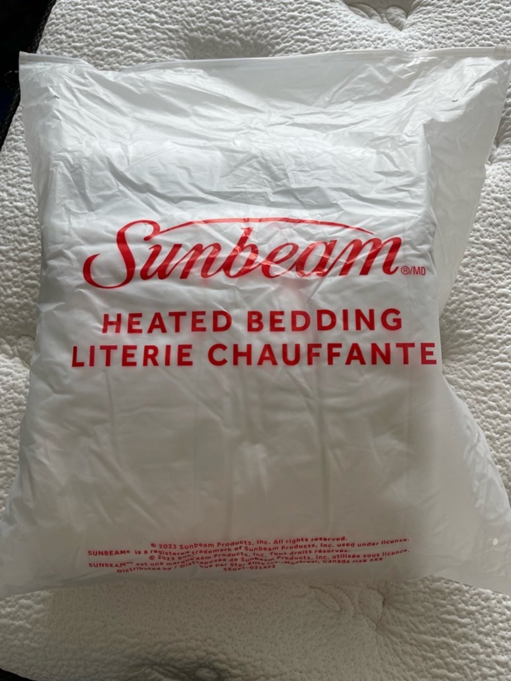 Twin - Heated Mattress Pad Sunbeam Bedding NIB